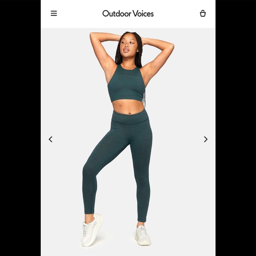 Outdoor voice two piece set crop top and leggings